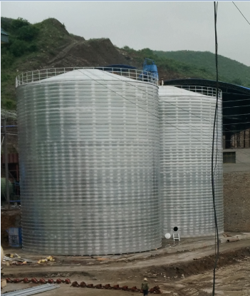 波莲镇粮食钢板仓的安装全过程不用热焊接